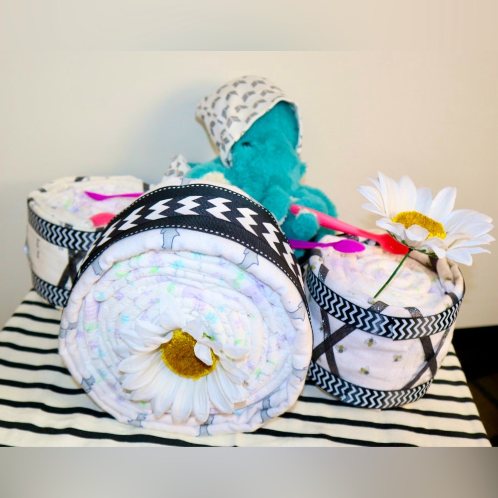 Drum Set octopus Diaper Cake for Uni-sex